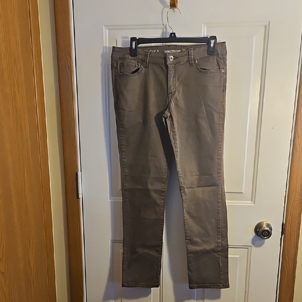 Sonoma Brown Straight Leg Jeans